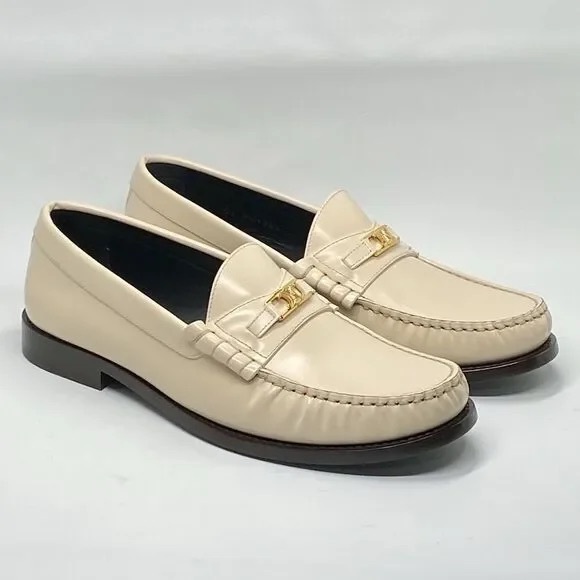 Celine Women's Cream Loafers - Picture 3 of 6